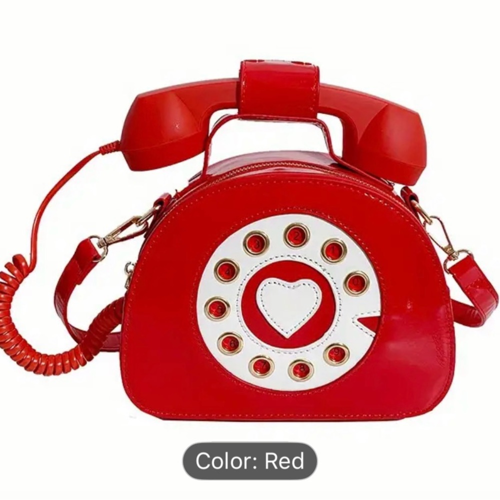 Red Retro Telephone Handbag
